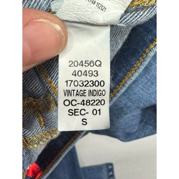 Spanx Women's Flare Leg Pull On Stretch Blue Denim Jeans - Size S (28x32.5) - Picture 5 of 5